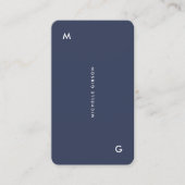 Eenvoudig Minimaal Modern Professioneel Marine Bla Visitekaartje (Voorkant)