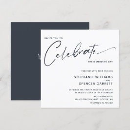 Eenvoudig Minimaal Modern Script Bruiloft Kaart