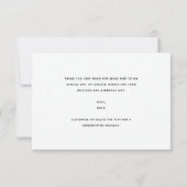 Eenvoudig Minimaal Modern Script Bruiloftsfeest Bedankkaart (Achterkant)