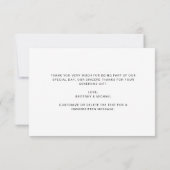 Eenvoudig Minimaal Modern Script Trouwdag Bedankkaart (Achterkant)