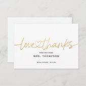 Eenvoudig Minimaal Modern Script-Vrijgezellenfeest Bedankkaart (Voorkant / Achterkant)