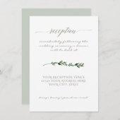 Eenvoudig Minimaal modern Waterverf Greenery Scrip Kaart (Voorkant / Achterkant)