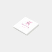 eenvoudig minimaal moedersdag monogram roze naam t post-it® notes (Schuin)