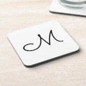 eenvoudig minimaal monogram logo elegant gepersona bier onderzetter (Linkerzijde)