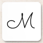 eenvoudig minimaal monogram logo elegant gepersona bier onderzetter (Voorkant)