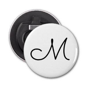 eenvoudig minimaal monogram logo elegant gepersona button flesopener