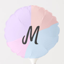 eenvoudig minimaal monogram logo gepersonaliseerd  ballon