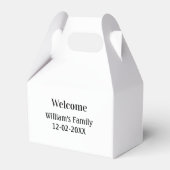 eenvoudig minimaal monogram logo gepersonaliseerd bedankdoosjes (Achterkant)