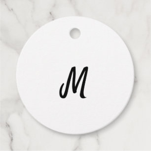 eenvoudig minimaal monogram logo gepersonaliseerd bedankjes labels