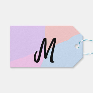 eenvoudig minimaal monogram logo gepersonaliseerd cadeaulabel