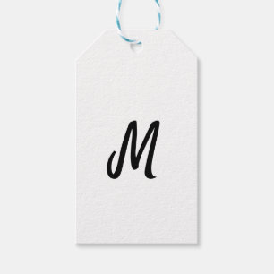 eenvoudig minimaal monogram logo gepersonaliseerd cadeaulabel