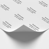 eenvoudig minimaal monogram logo gepersonaliseerd  cadeaupapier (Hoek)