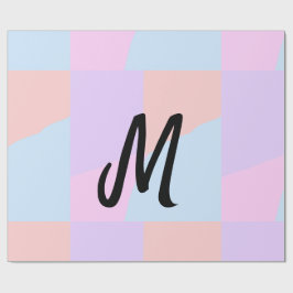 eenvoudig minimaal monogram logo gepersonaliseerd  cadeaupapier