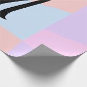 eenvoudig minimaal monogram logo gepersonaliseerd  cadeaupapier (Hoek)