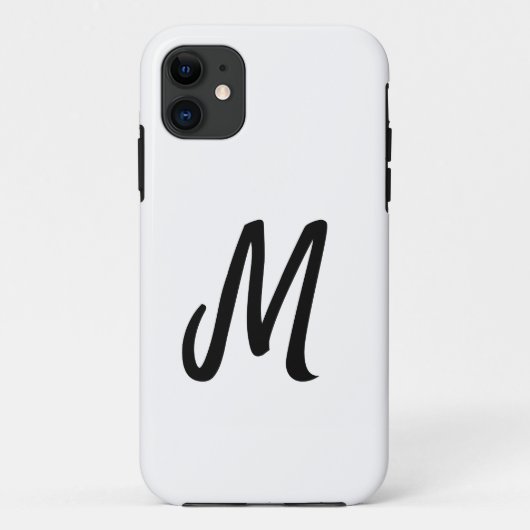 eenvoudig minimaal monogram logo gepersonaliseerd Case-Mate iPhone case (Achterkant)