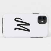 eenvoudig minimaal monogram logo gepersonaliseerd Case-Mate iPhone case (Achterkant (horizontaal))