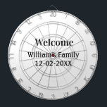 eenvoudig minimaal monogram logo gepersonaliseerd  dartbord<br><div class="desc">ontwerp</div>