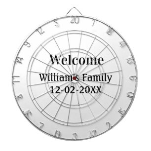 eenvoudig minimaal monogram logo gepersonaliseerd  dartbord