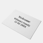 eenvoudig minimaal monogram logo gepersonaliseerd  deurmat (Schuin)