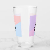 eenvoudig minimaal monogram logo gepersonaliseerd  glas (Links)