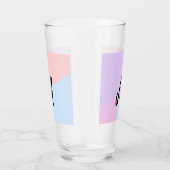 eenvoudig minimaal monogram logo gepersonaliseerd  glas (Rechts)