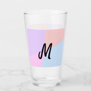 eenvoudig minimaal monogram logo gepersonaliseerd  glas