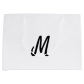 eenvoudig minimaal monogram logo gepersonaliseerd  groot cadeauzakje (Voorkant)