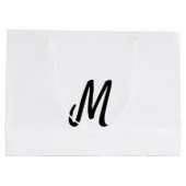 eenvoudig minimaal monogram logo gepersonaliseerd  groot cadeauzakje (Achterkant)