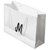 eenvoudig minimaal monogram logo gepersonaliseerd  groot cadeauzakje (Voorkant Gekanteld)
