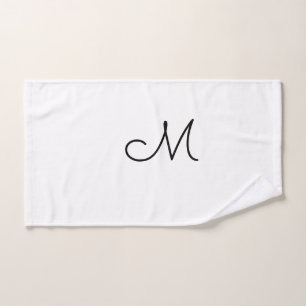 eenvoudig minimaal monogram logo gepersonaliseerd handdoek