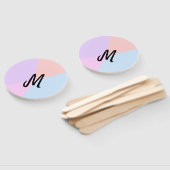 eenvoudig minimaal monogram logo gepersonaliseerd  handwaaier (Niet-gemonteerd)