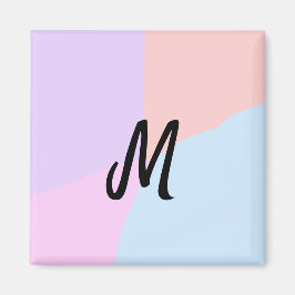 eenvoudig minimaal monogram logo gepersonaliseerd  magneet