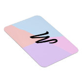 eenvoudig minimaal monogram logo gepersonaliseerd  magneet (Rechterzijde)