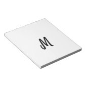 eenvoudig minimaal monogram logo gepersonaliseerd  notitieblok (Schuin)