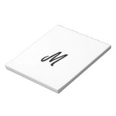 eenvoudig minimaal monogram logo gepersonaliseerd  notitieblok (Linkerzijde)