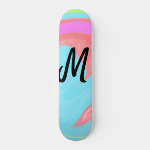 eenvoudig minimaal monogram logo gepersonaliseerd  persoonlijk skateboard