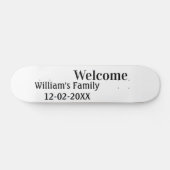 eenvoudig minimaal monogram logo gepersonaliseerd persoonlijk skateboard (Horizontaal)