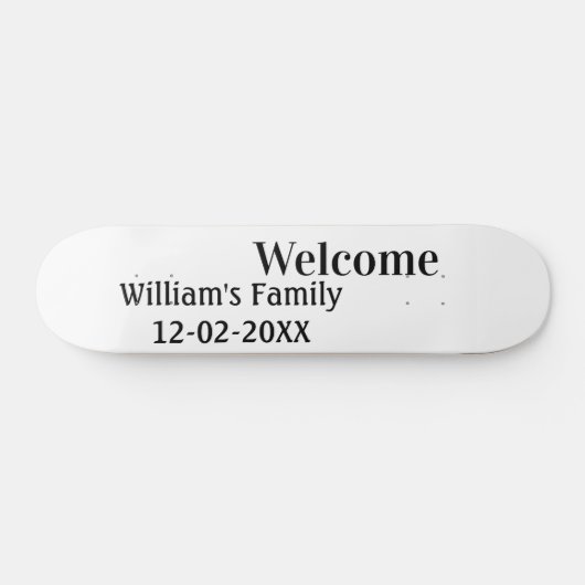 eenvoudig minimaal monogram logo gepersonaliseerd  persoonlijk skateboard (Horizontaal)