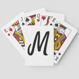 eenvoudig minimaal monogram logo gepersonaliseerd pokerkaarten