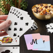 eenvoudig minimaal monogram logo gepersonaliseerd  pokerkaarten (Insitu)