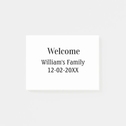 eenvoudig minimaal monogram logo gepersonaliseerd post-it® notes (Voorkant)