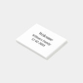 eenvoudig minimaal monogram logo gepersonaliseerd post-it® notes (Schuin)