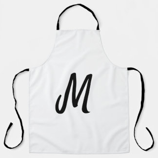 eenvoudig minimaal monogram logo gepersonaliseerd  schort