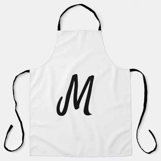 eenvoudig minimaal monogram logo gepersonaliseerd schort (Voorkant)