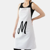 eenvoudig minimaal monogram logo gepersonaliseerd schort (Insitu)
