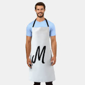 eenvoudig minimaal monogram logo gepersonaliseerd schort (Gedragen)