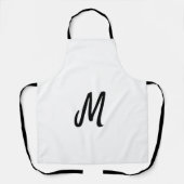 eenvoudig minimaal monogram logo gepersonaliseerd  schort (Voorkant)