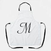 eenvoudig minimaal monogram logo gepersonaliseerd  schort (Voorkant)
