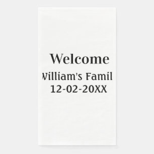 eenvoudig minimaal monogram logo gepersonaliseerd servet