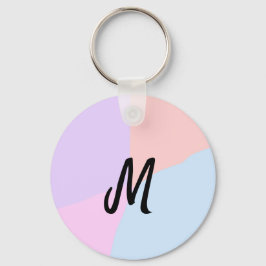 eenvoudig minimaal monogram logo gepersonaliseerd  sleutelhanger